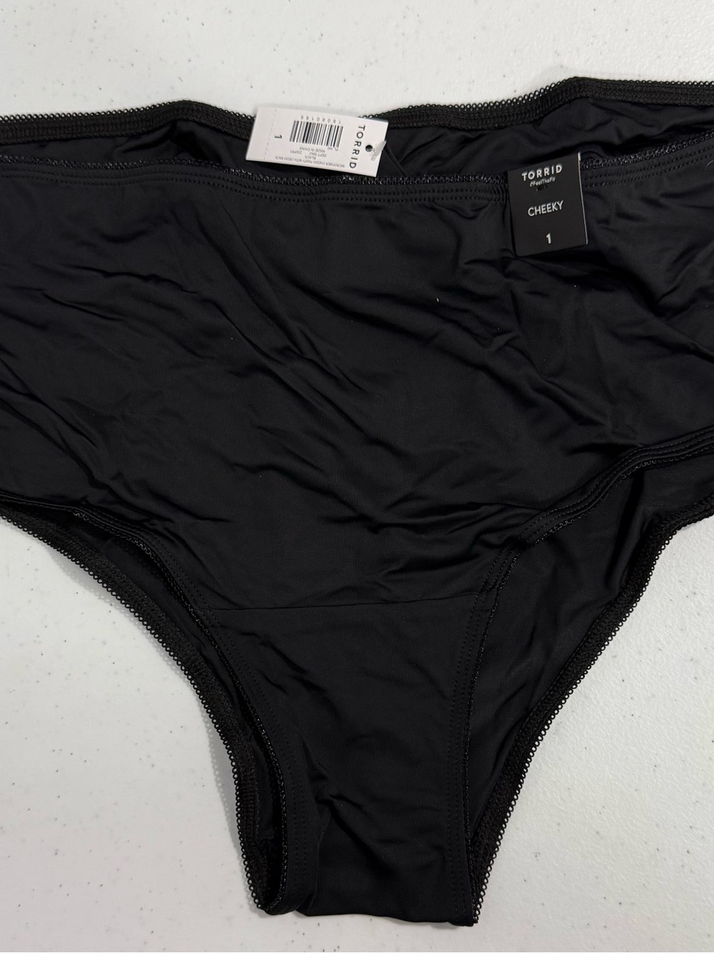 Torrid Cheeky Black crisscross back panty - NWT